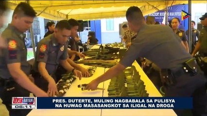 Download Video: Pangulong Duterte, muling nagbabala sa pulisya na huwag masasangkot sa iligal na droga