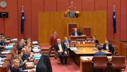 Senadora ultraconservadora acude al Parlamento australiano con burka