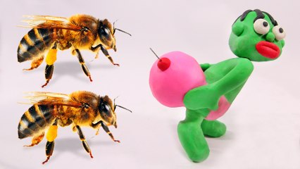 Funny Hulk Playing With The Boss Baby Stop Motion- Bee Attacks Baby Hulk