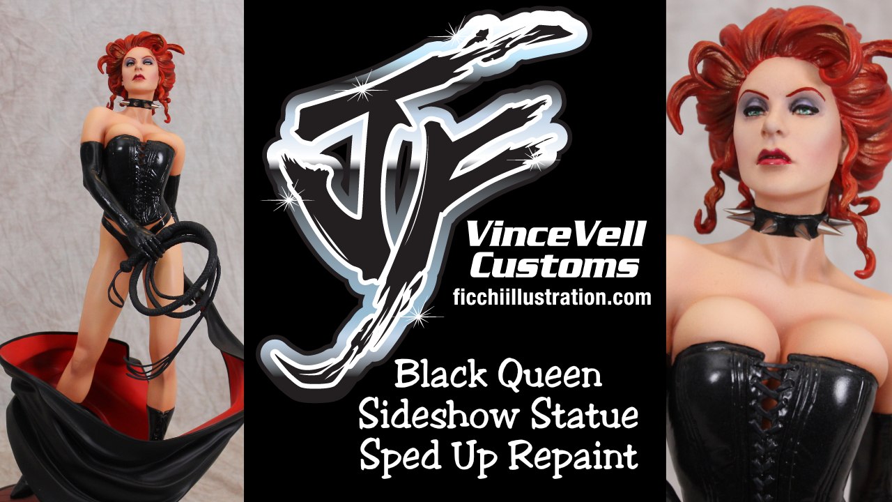 Black Queen Sideshow Statue Sped Up Repaint