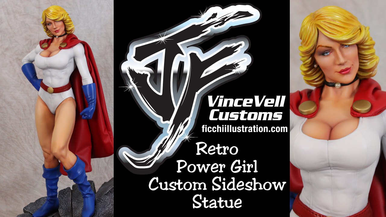Retro Power Girl PF Custom Sideshow Statue