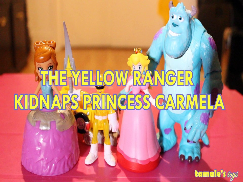 THE YELLOW RANGER KIDNAPS PRINCESS CARMELA LE CREME POWER RANGERS PEACH SULLEY  Toys BABY Videos, SABAN'S , CUPPATINIS ,