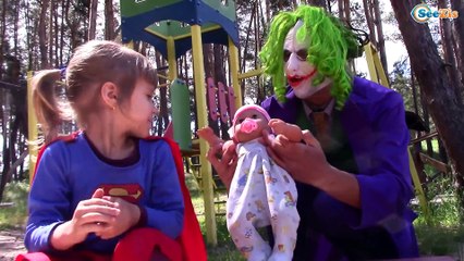 Spiderman, Frozen Elsa & CRYING BABIES! w/ Supergirl Joker Pink Spidergirl Hulk Episode 23