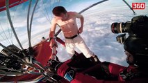 Vendos te hidhet nga avioni pa parashute, shikoni si perfundon (360video)