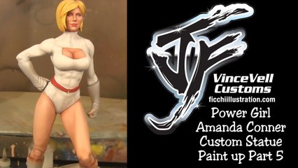 Power Girl Amanda Conner Custom Statue Paint Up Part 5