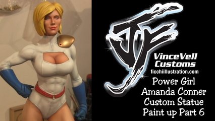 Power Girl Amanda Conner Custom Statue Paint Up Part 6