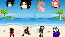 Wrong Head For Kid Naruto Uchiha Sasuke Uchiha Madara Haruno Sakura - Finger Family Song Learn Kid