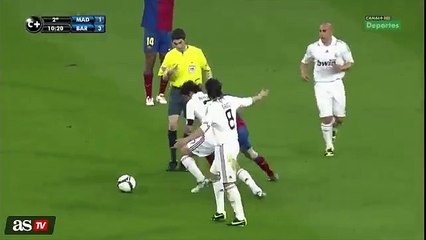 Lionel Messi was not suspended when he pushed the referee!