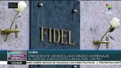 Pdte. venezolano rindió homenaje a líder cubano Fidel Castro