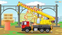 JCB Video for children JCB Excavator and Truck w Crane Real Diggers Trucks Cartoon for Kids