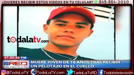 Muere joven de 16 años tras recibir un pelotazo en el cuello-Video