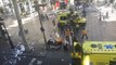 Footage shows aftermath in Las Ramblas after van ploughs into pedestrians