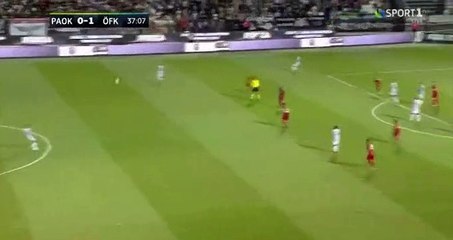 Leo Matos Goal - PAOK 1-1 Ostersunds 17.08.2017