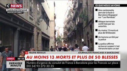 Attentat à Barcelone : "Les gens sont très fébriles, inquiets"