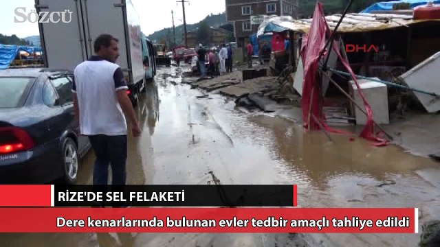Rize'de sel felaketi