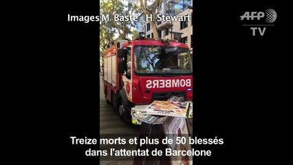 Treize morts et plus de 50 blessés dans l'attentat de Barcelone