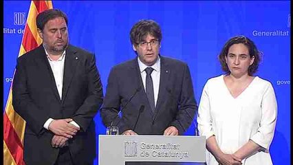 Puigdemont: "La democracia doblegará al terrorismo y la barbarie"