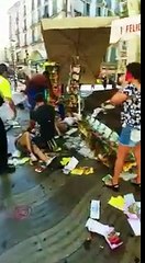 【閲覧注意】バルセロナでのテロ事件現場 -