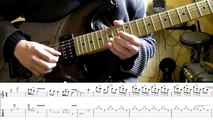 How to play Adrian Smiths solos #1 Hallowed Be Thy Name (with tablatures and backing trac