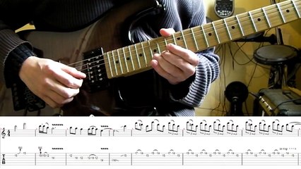 How to play Adrian Smiths solos #1 Hallowed Be Thy Name (with tablatures and backing trac