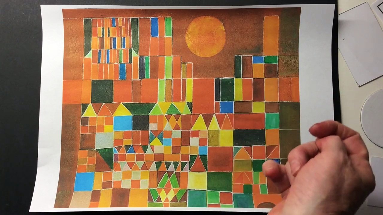 Quadro Paul Klee Castle And Sun - Stampa Su Tela 160x70 Cm - Arredo Moderno Astratto