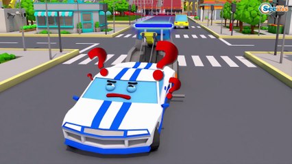 Сaminhão curioso. Maquinas em apuros. Desenhos animados para crianças