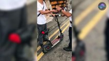 Angry e-Scooter Rider Smashes HIS OWN Bike