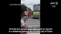 Several stabbed in Finnish city, suspect held: police (2)