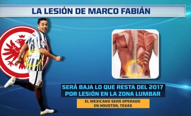 Marco Fabián causa baja el resto del 2017