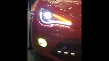 【COPLUS】トヨタ86　ZN6　スバルBR-Z　ZC6　GT86/FR-S　フルLEDヘッドランプ　流れるウインカー付き/カーボン丸形テールランプ @ 2017 TOKYO AUTO SALON