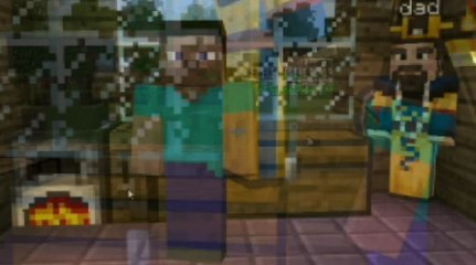Dad plays Minecraft