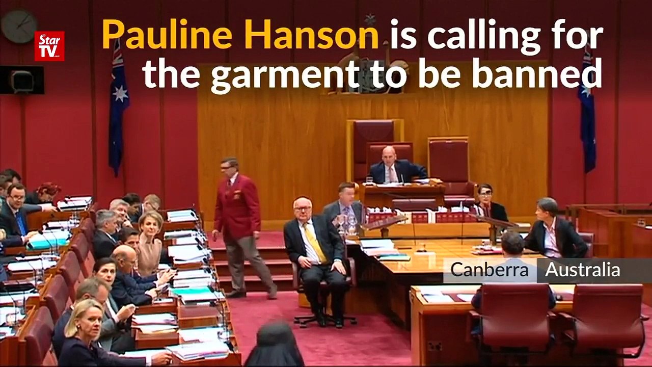 Anti-immigrant MP Pauline Hanson wears burqa in Aussie Senate