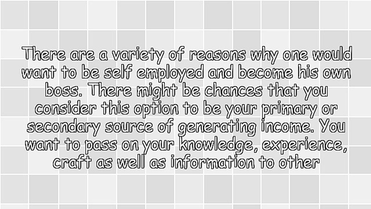 Tips for Self Employment