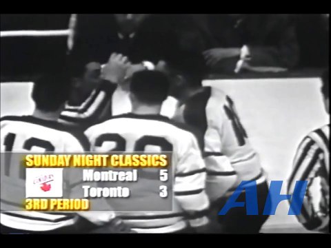 NHL Apr. 9, 1959 Doug Harvey,MTL v Billy Harris,TOR (High Stick) Toronto Maple Leafs Montr