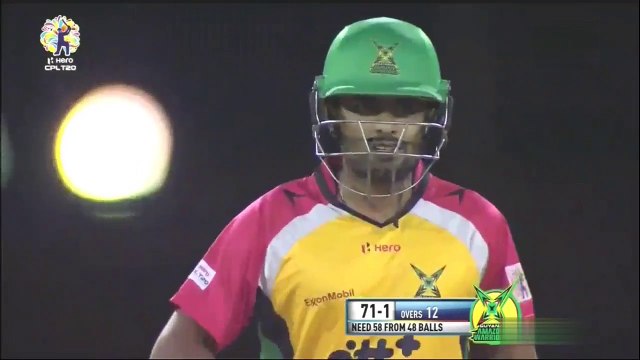 Babar Azam 23 off 27 balls for Guyana Amazon Warriors against Jamaica Tallawahs in CPL 2017