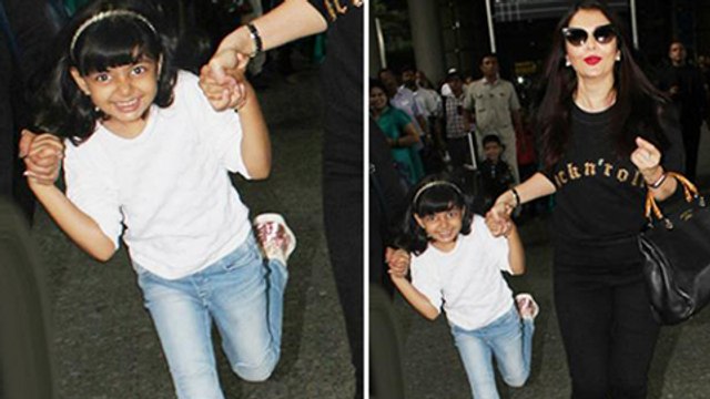 Aaradhya Bachchan COPIES Aishwarya Rai Bachchan At MUMBAI Airport