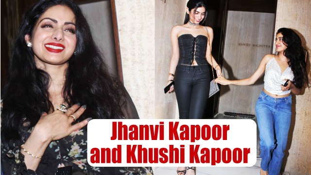 Jhanvi Kapoor, Khushi Kapoor look GORGEOUS at Manish Malhotra Party; Watch Video | FilmiBeat
