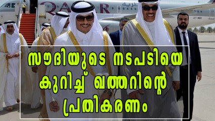 സൌദിയുടെ നടപടിയെ കുറിച്ച് ഖത്തറിന്‍റെ പ്രതികരണം | Oneindia Malayalam