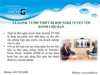Giới thiệu thiết bị hội nghị Yealink VC500
