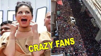 THOUSANDS OF FANS GATHER TO MEET SUNNY LEONE IN KOCHI YOU WON'T BELIEVE
