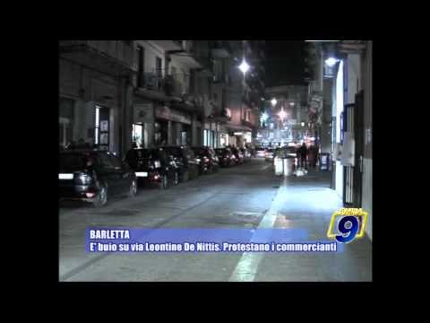 BARLETTA | E' buio su via Leontine De Nittis. Protestano i commercianti.