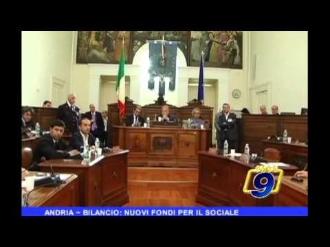 ANDRIA | Bilancio: nuovi fondi per il sociale