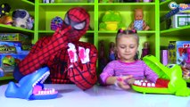 Spiderman. Ярослава и Человек Паук. Игры для детей. Акула Челендж! Tiki Taki Kids