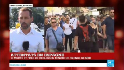 Attentat du groupe État islamique à Barcelone : Minute de silence à midi en Espagne