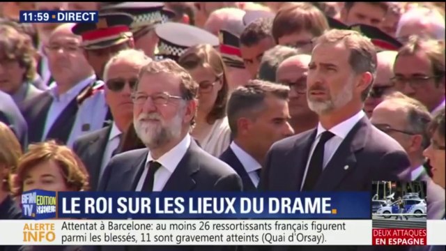 À midi, l'Espagne toute entière a respecté une minute de silence en hommage aux victimes de l'attentat de Barcelone