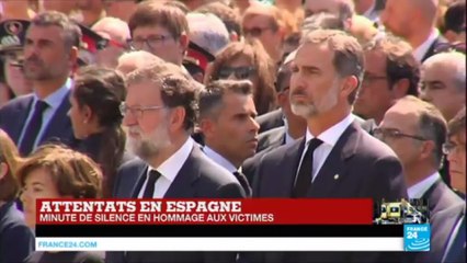 Minute de silence observée à Barcelone après l''attentat du groupe État islamique
