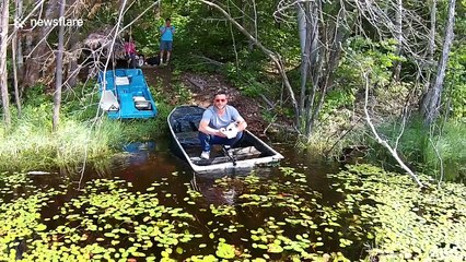 YouTuber falls in swamp trying to capture "dronie"