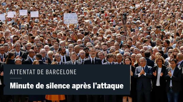 Minute de silence et applaudissements à Barcelone en hommage aux victimes de l'attentat