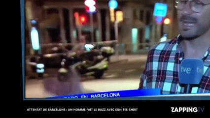Après l'attentat de Barcelone, un homme fait le buzz avec son t-shirt (vidéo)