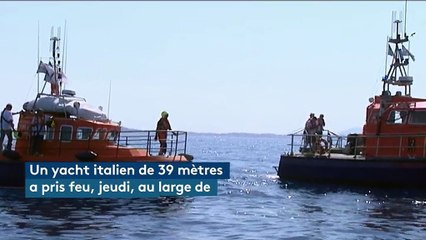 Onze personnes évacuées d'un yacht en flammes au large de Nice